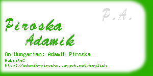 piroska adamik business card